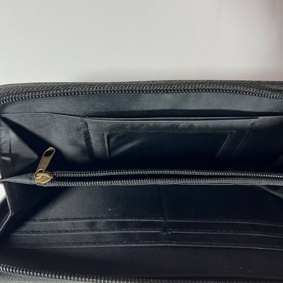 Unionbay Elephant wallet zip around wristlet black faux leather boho design‎ - Picture 7 of 12